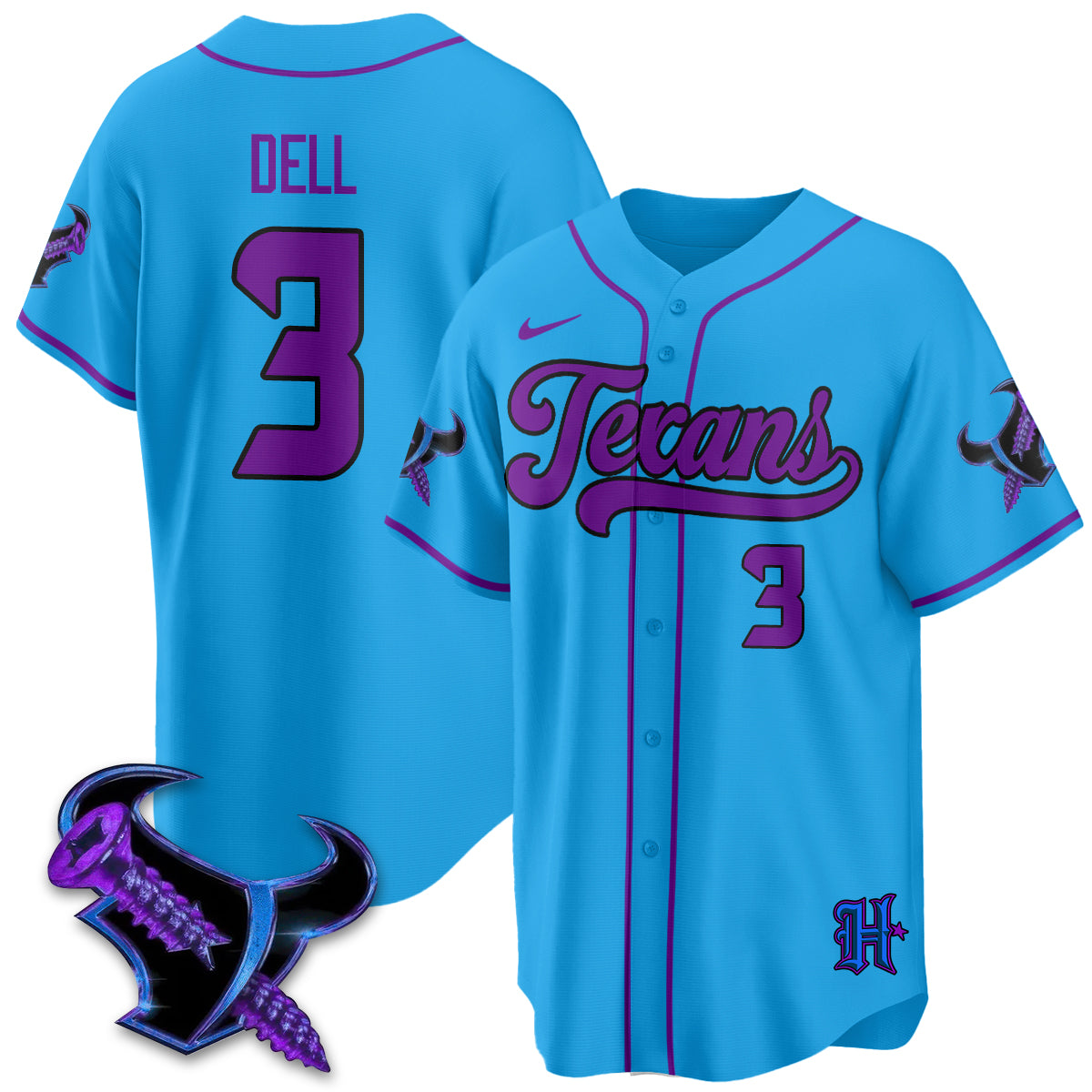 HOU DJ Screw Vapor Limited Baseball Jersey - All Stitched