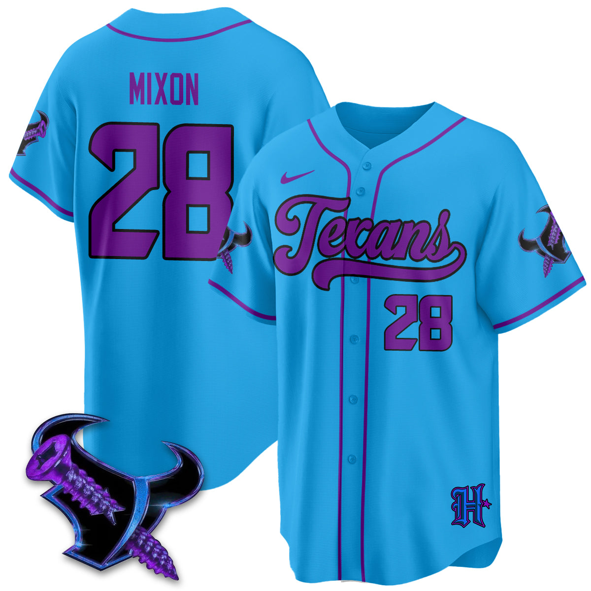 HOU DJ Screw Vapor Limited Baseball Jersey - All Stitched