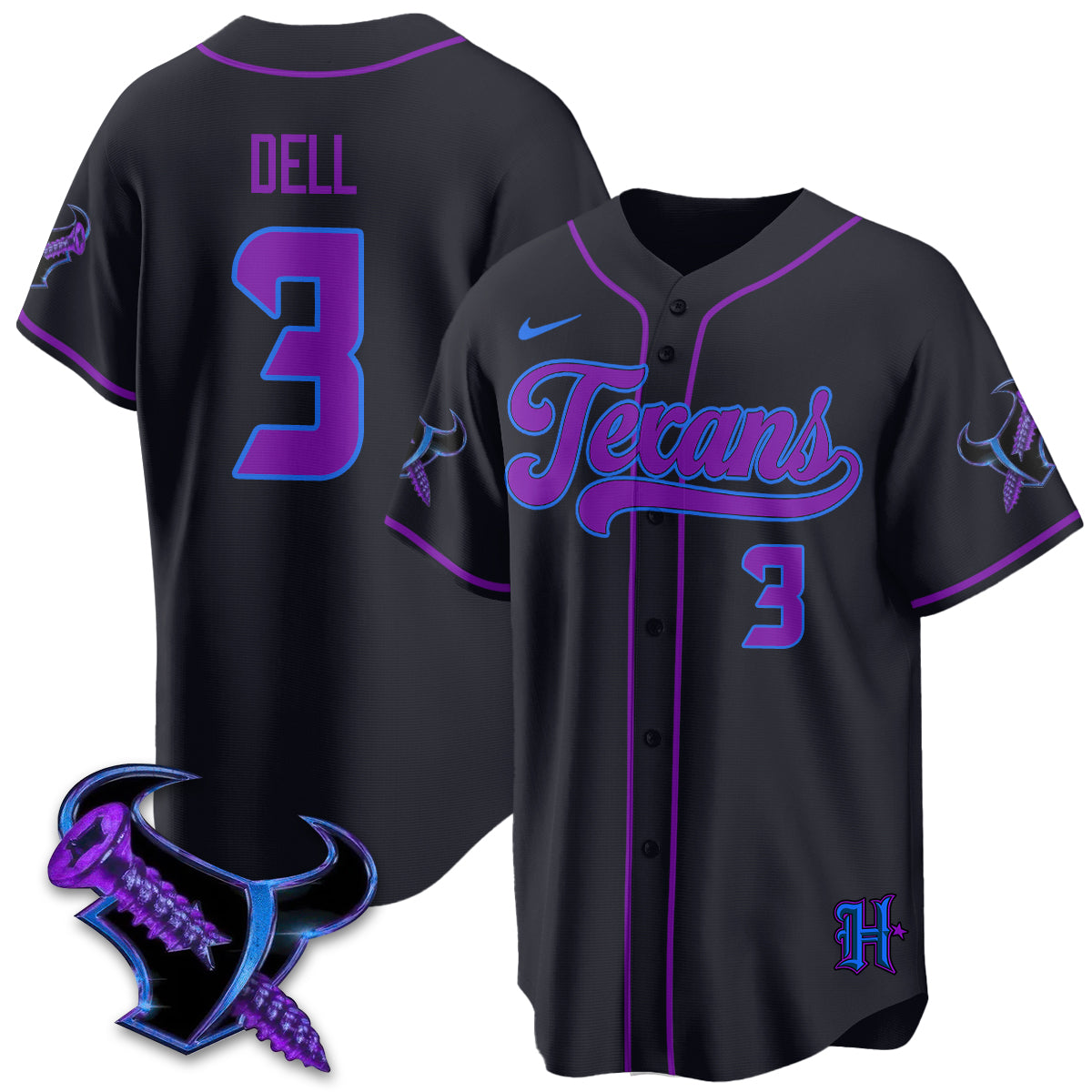 HOU DJ Screw Vapor Limited Baseball Jersey - All Stitched