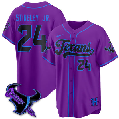HOU DJ Screw Vapor Limited Baseball Jersey - All Stitched