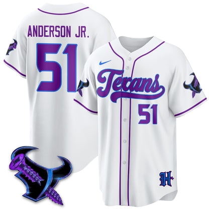 HOU DJ Screw Vapor Limited Baseball Jersey - All Stitched