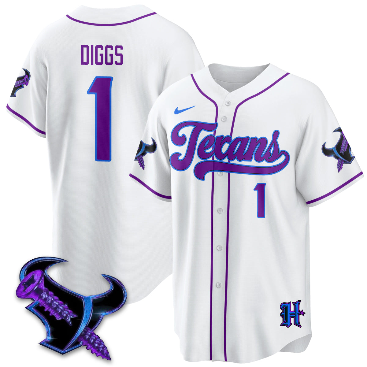 HOU DJ Screw Vapor Limited Baseball Jersey - All Stitched