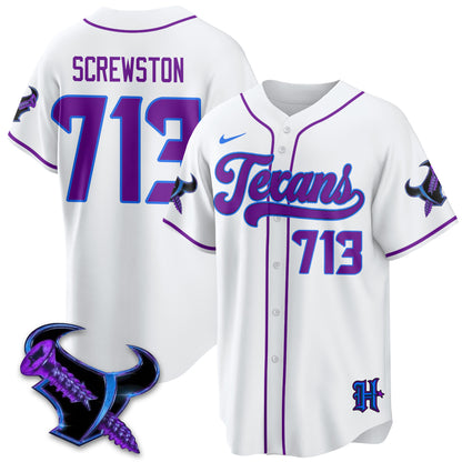 HOU DJ Screw Vapor Limited Baseball Jersey - All Stitched