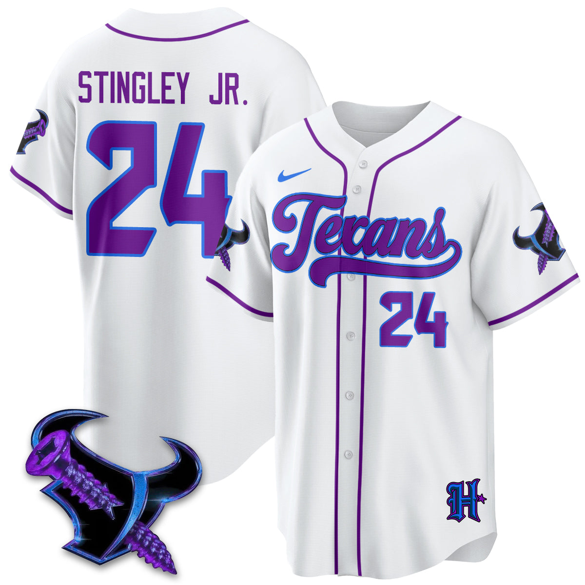 HOU DJ Screw Vapor Limited Baseball Jersey - All Stitched