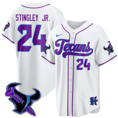 HOU DJ Screw Vapor Limited Baseball Jersey - All Stitched