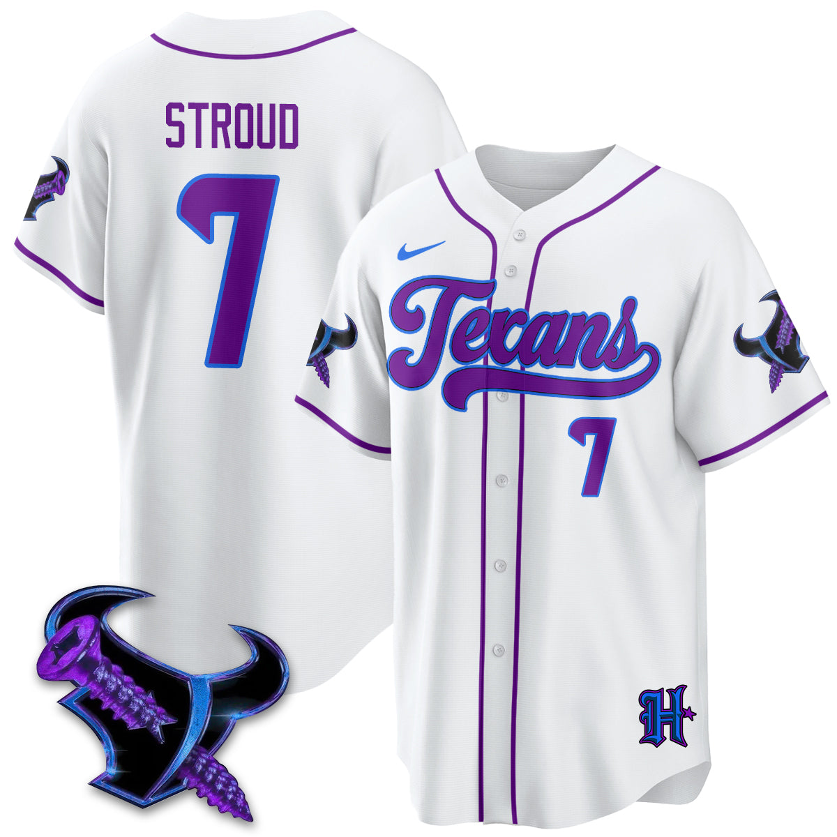 HOU DJ Screw Vapor Limited Baseball Jersey - All Stitched