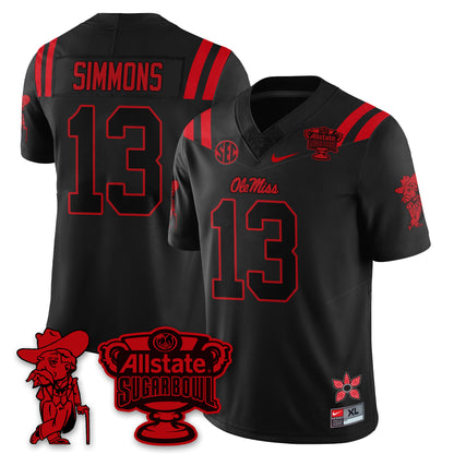 Ole Miss Rebels 2025 Sugar Bowl 'Stranger Things Edition' Vapor Limited Football Jersey - All Stitched