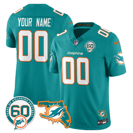Custom MIA 60th Season Vapor Limited Jersey - All Stitched
