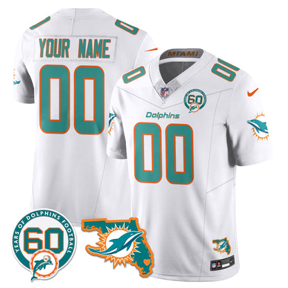 Custom MIA 60th Season Vapor Limited Jersey - All Stitched