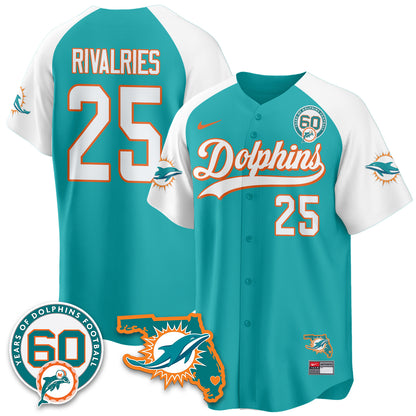 MIA 60th Season Vapor Limited Baseball Jersey - All Stitched