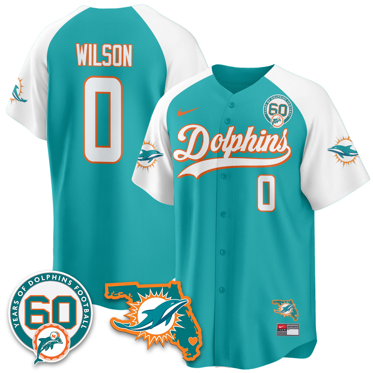 MIA 60th Season Vapor Limited Baseball Jersey - All Stitched