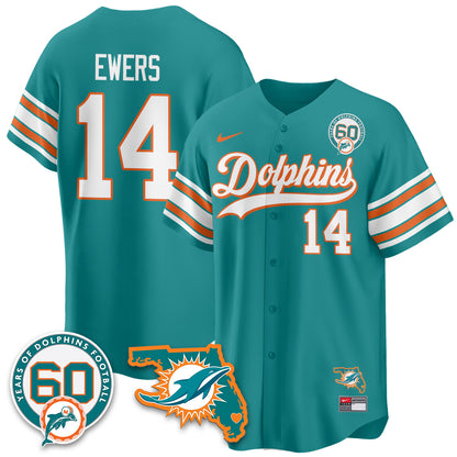 MIA 60th Season Vapor Limited Baseball Jersey - All Stitched