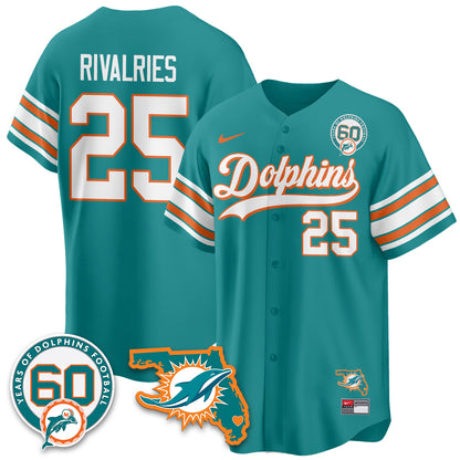 MIA 60th Season Vapor Limited Baseball Jersey - All Stitched
