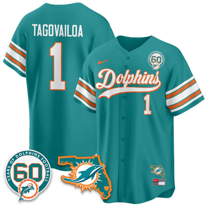 MIA 60th Season Vapor Limited Baseball Jersey - All Stitched