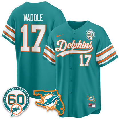 MIA 60th Season Vapor Limited Baseball Jersey - All Stitched