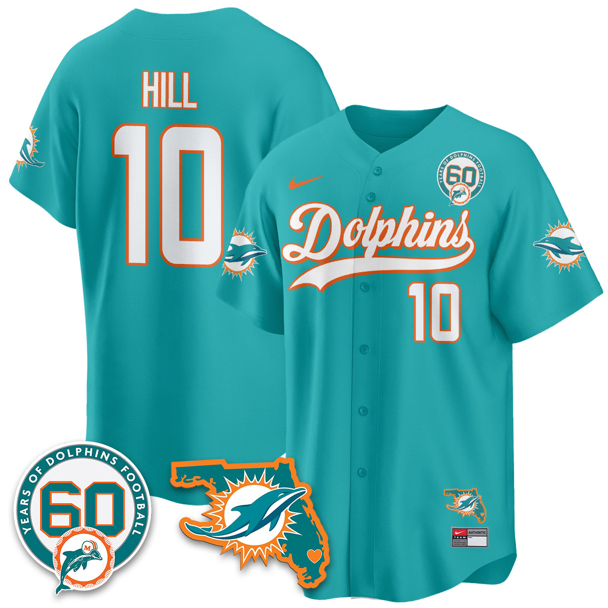 MIA 60th Season Vapor Limited Baseball Jersey - All Stitched