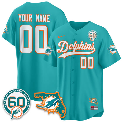 MIA 60th Season Vapor Limited Baseball Jersey - All Stitched