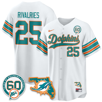 MIA 60th Season Vapor Limited Baseball Jersey - All Stitched