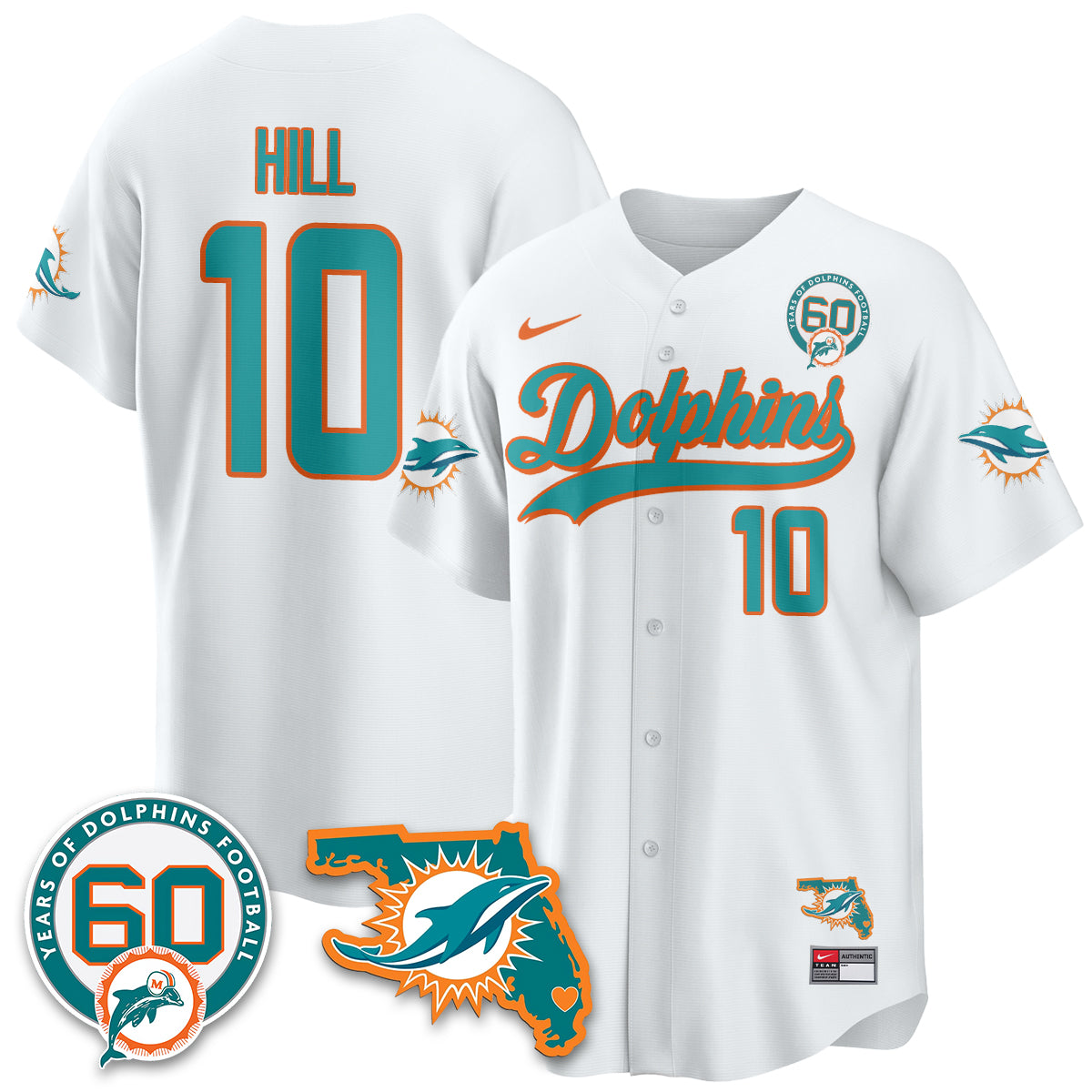 MIA 60th Season Vapor Limited Baseball Jersey - All Stitched