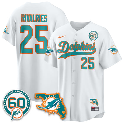 MIA 60th Season Vapor Limited Baseball Jersey - All Stitched