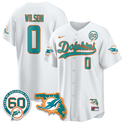 MIA 60th Season Vapor Limited Baseball Jersey - All Stitched