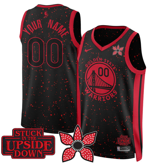 Custom GSW 'Stranger Things Edition' Swingman Jersey - All Stitched