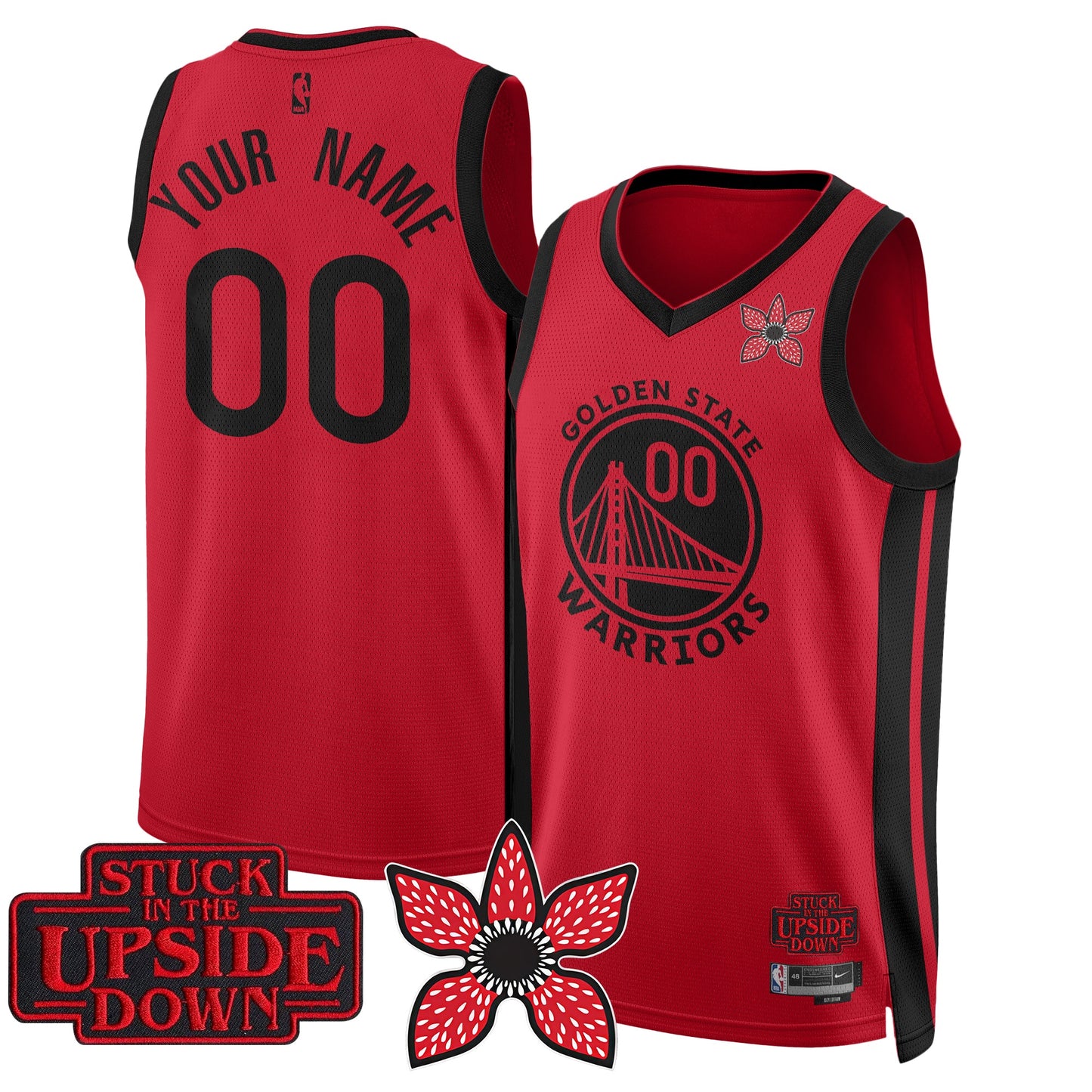 Custom GSW 'Stranger Things Edition' Swingman Jersey - All Stitched