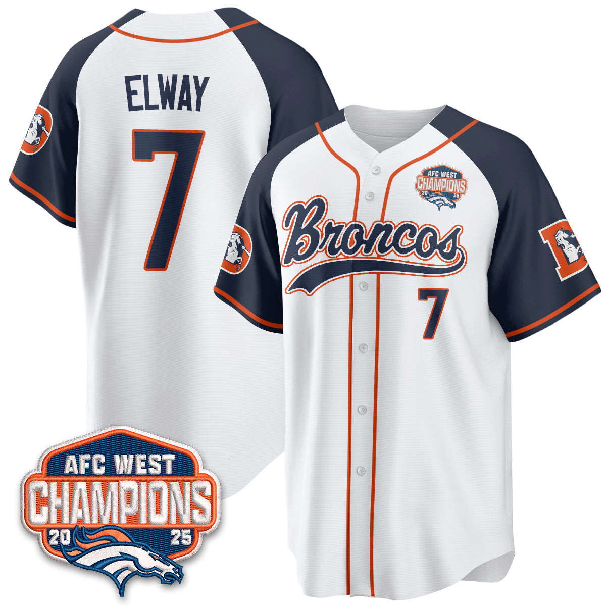 DEN AFC West Division Champions Vapor Limited Baseball Jersey - All Stitched