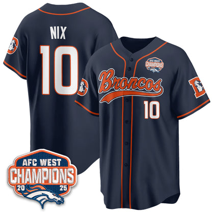 DEN AFC West Division Champions Vapor Limited Baseball Jersey - All Stitched