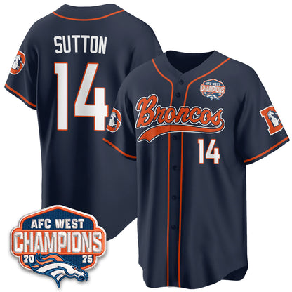 DEN AFC West Division Champions Vapor Limited Baseball Jersey - All Stitched
