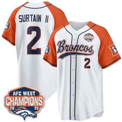 DEN AFC West Division Champions Vapor Limited Baseball Jersey - All Stitched