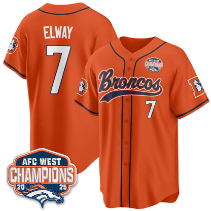 DEN AFC West Division Champions Vapor Limited Baseball Jersey - All Stitched