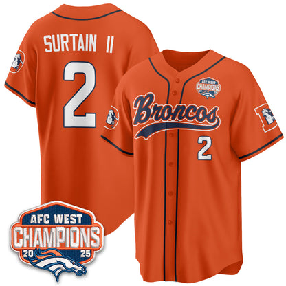 DEN AFC West Division Champions Vapor Limited Baseball Jersey - All Stitched