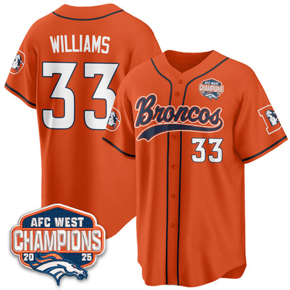 DEN AFC West Division Champions Vapor Limited Baseball Jersey - All Stitched