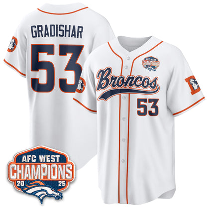 DEN AFC West Division Champions Vapor Limited Baseball Jersey - All Stitched
