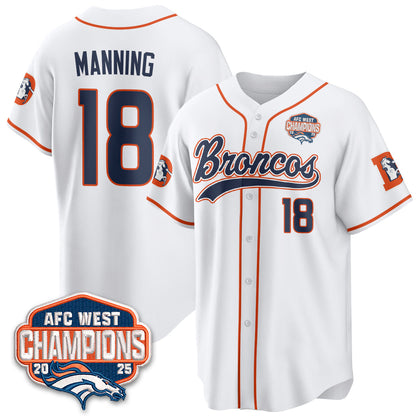 DEN AFC West Division Champions Vapor Limited Baseball Jersey - All Stitched