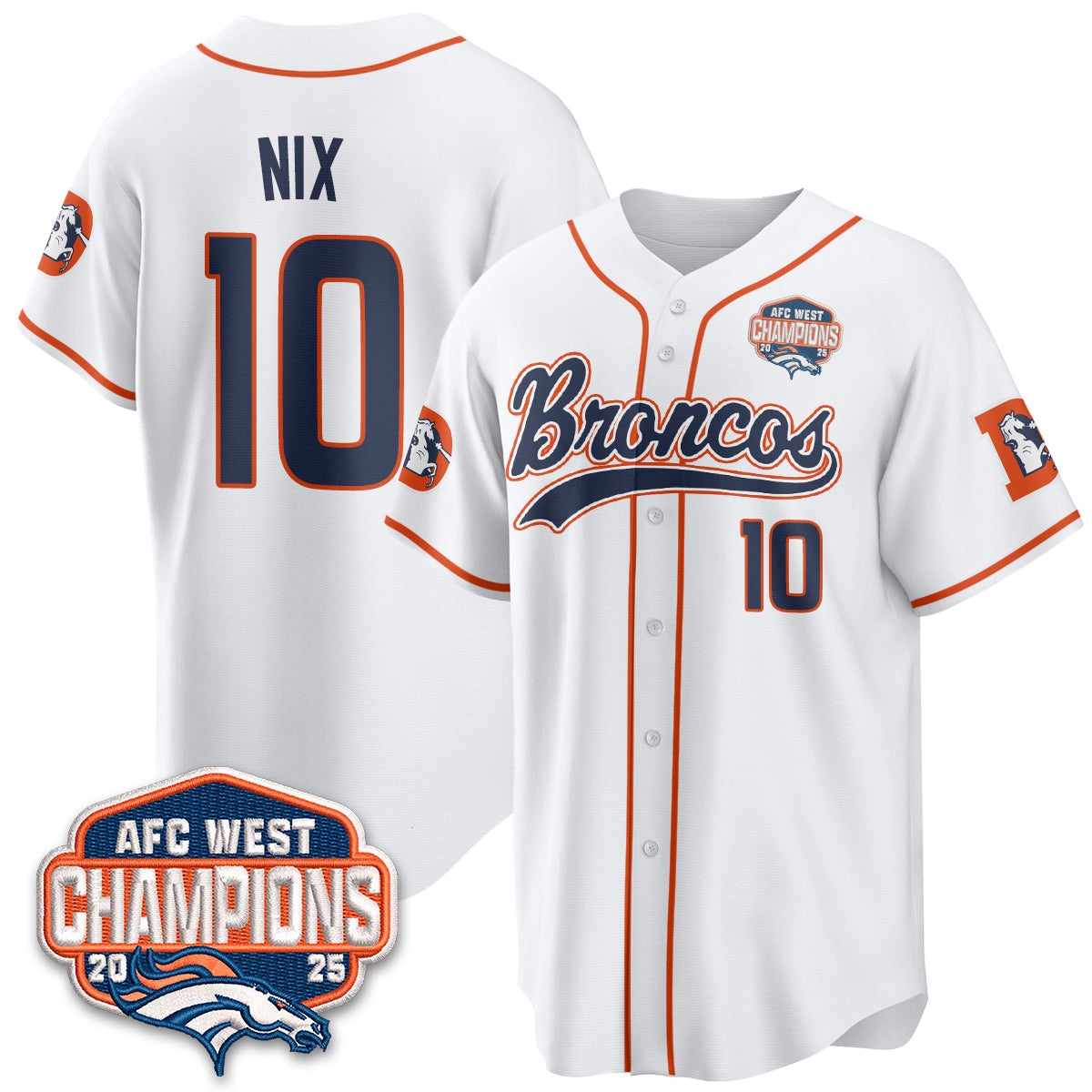 DEN AFC West Division Champions Vapor Limited Baseball Jersey - All Stitched