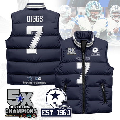 DAL 5-Time Champions Unisex Puffer Vest