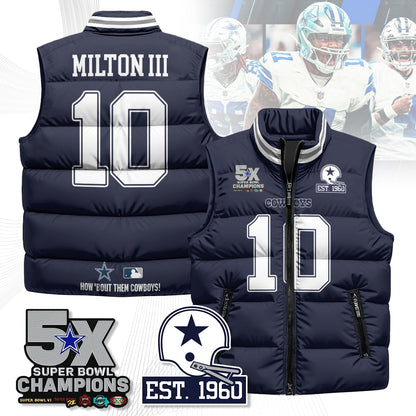 DAL 5-Time Champions Unisex Puffer Vest