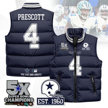 DAL 5-Time Champions Unisex Puffer Vest