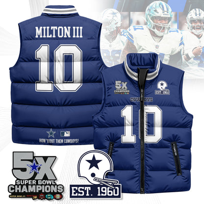 DAL 5-Time Champions Unisex Puffer Vest