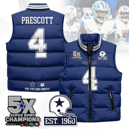 DAL 5-Time Champions Unisex Puffer Vest