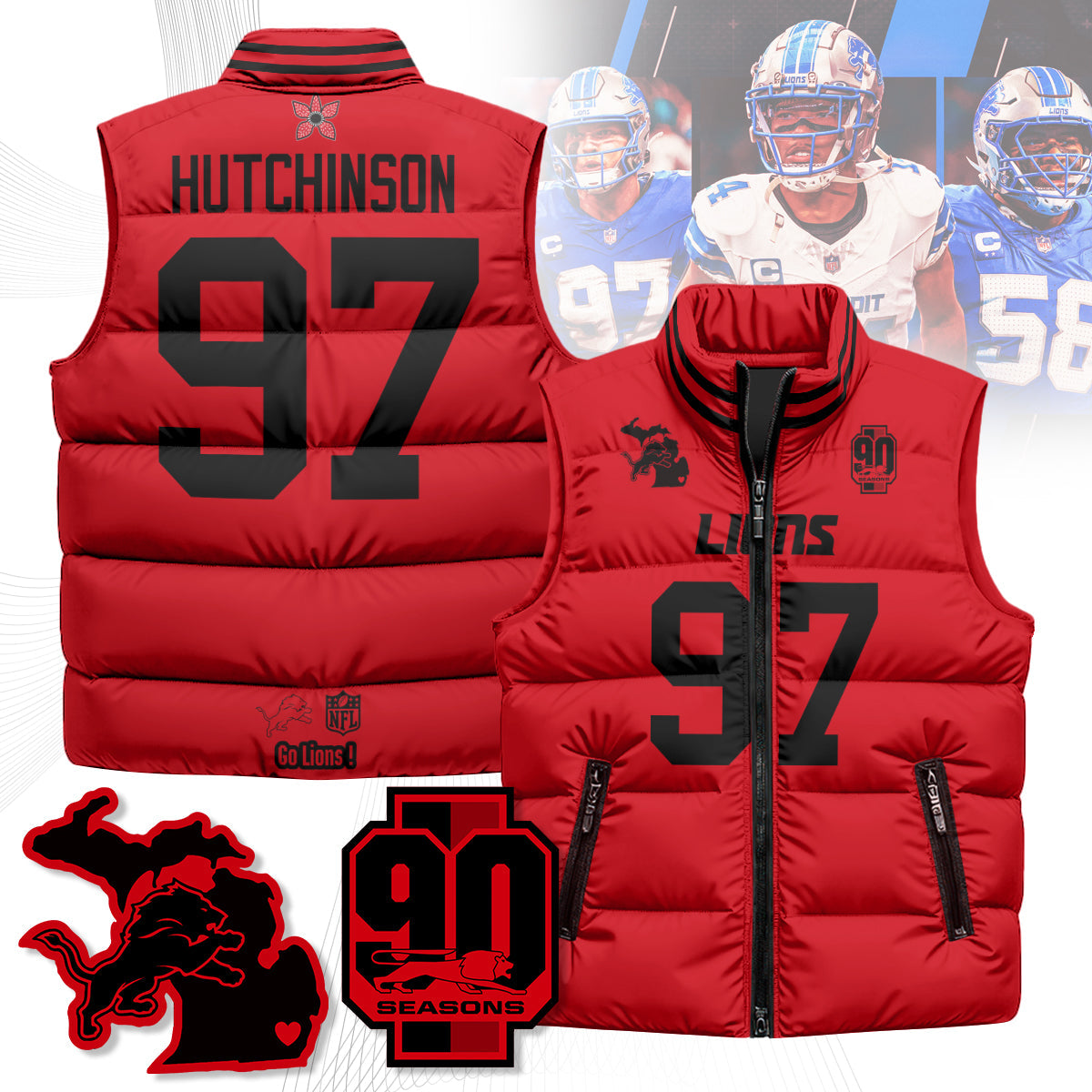 DET 'Stranger Things Edition' Unisex Puffer Vest