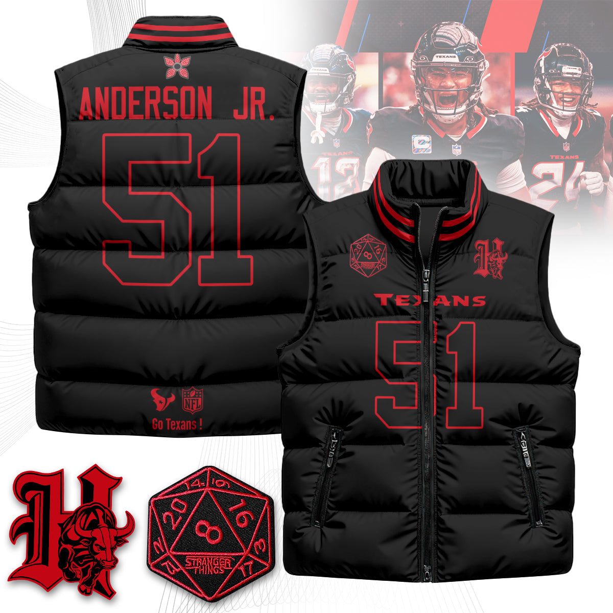 HOU 'Stranger Things Edition' Unisex Puffer Vest