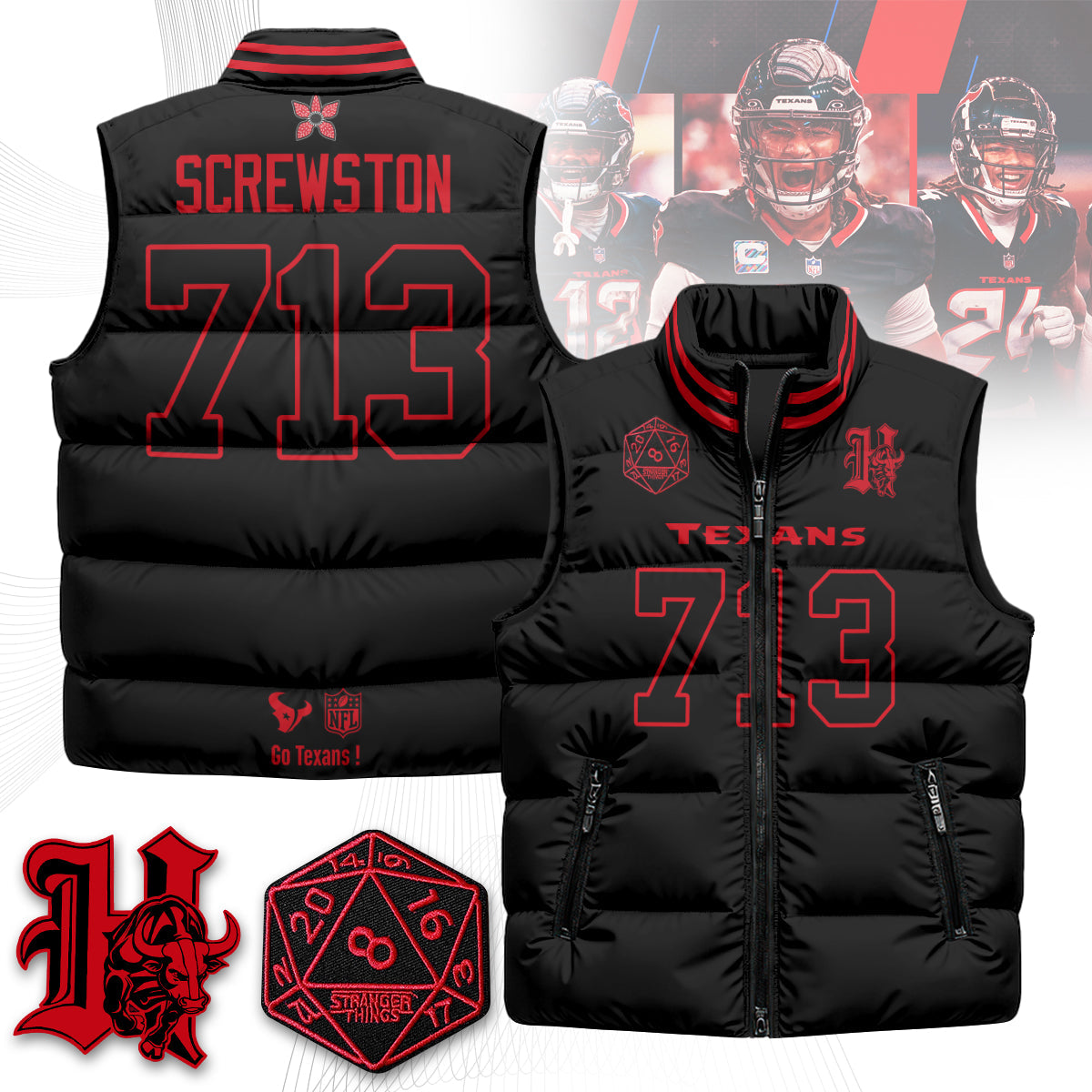 HOU 'Stranger Things Edition' Unisex Puffer Vest