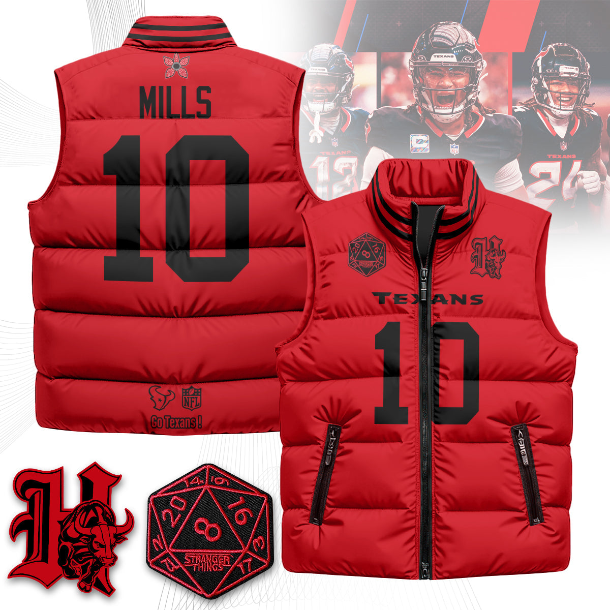 HOU 'Stranger Things Edition' Unisex Puffer Vest