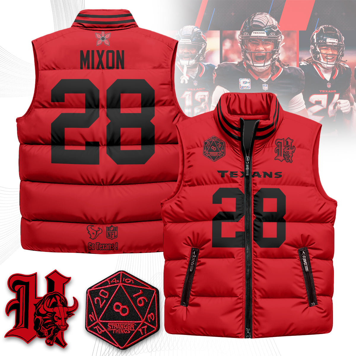 HOU 'Stranger Things Edition' Unisex Puffer Vest