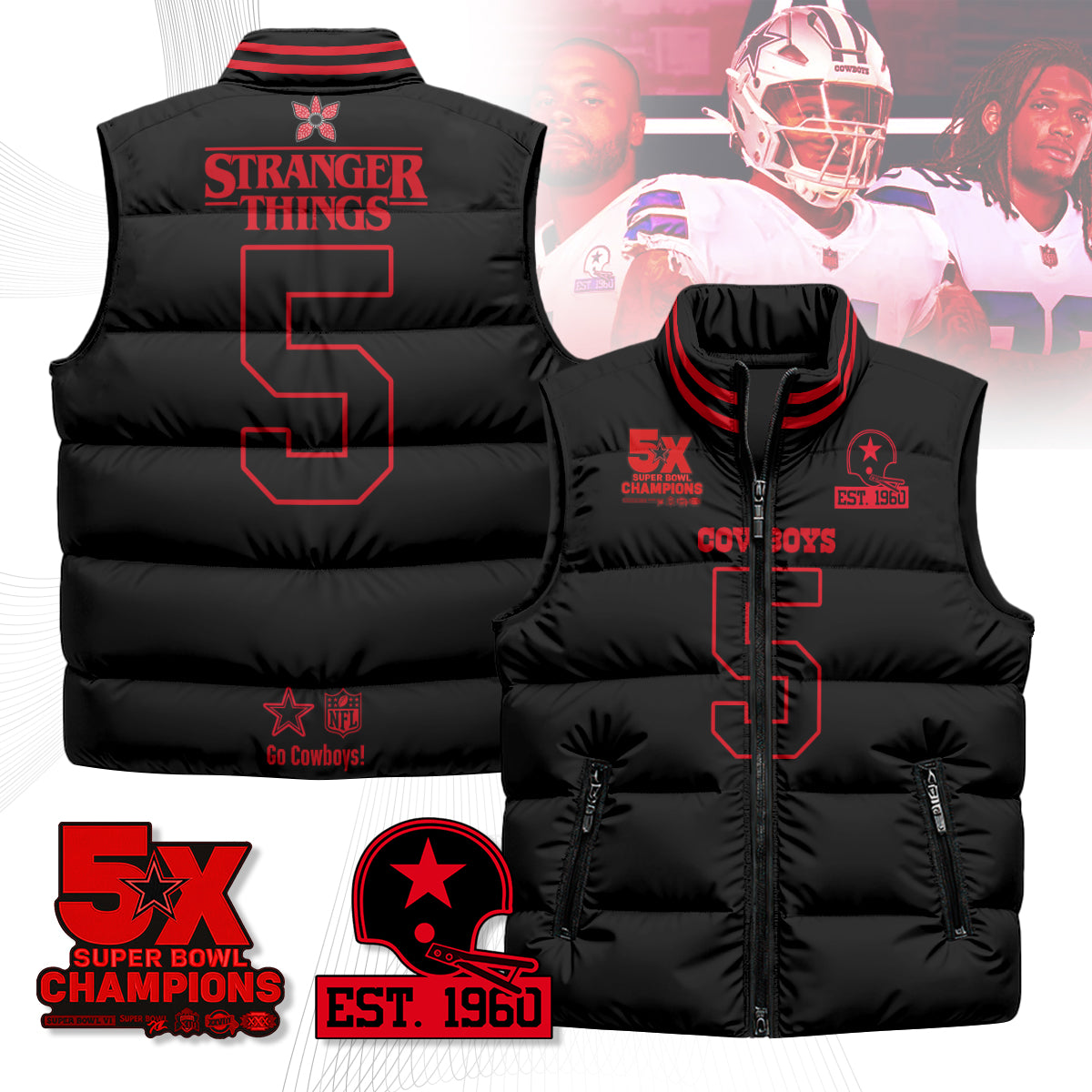 DAL 'Stranger Things Edition' Unisex Puffer Vest