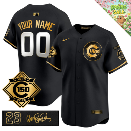 CUSTOM CHC 150th Anniversary & 'Ryne Sandberg Tribute' Patch Vapor Premier Limited Jersey - All Stitched