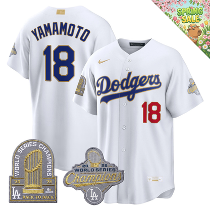 LAD "Gold Collection" Premier Limited Jersey - 9X World Series Champions - All Stitched